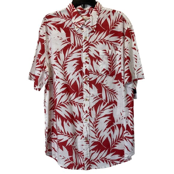 St. John's Bay Other - Men's Red & White Hawaiian Shirt Size XL
